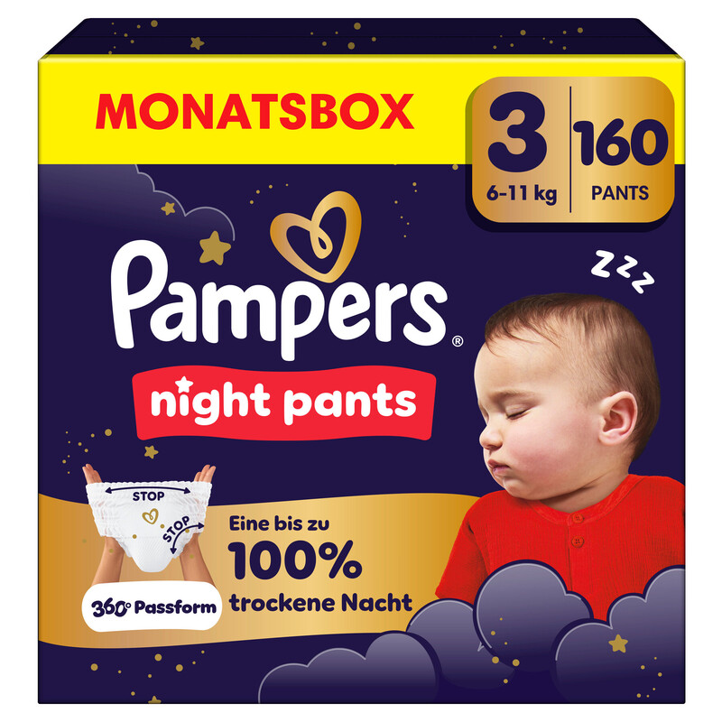 Pampers Night Pants Gr.3 Monatsbox - 160 Stück