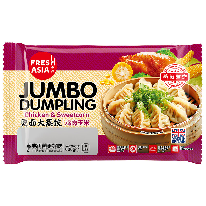 Jumbo Dumpling Chicken Sweetcorn 600g