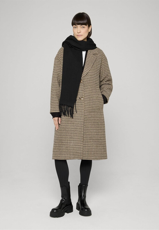Urban Classics Damen Oversized Plaid-Mantel unionbeige/black XS