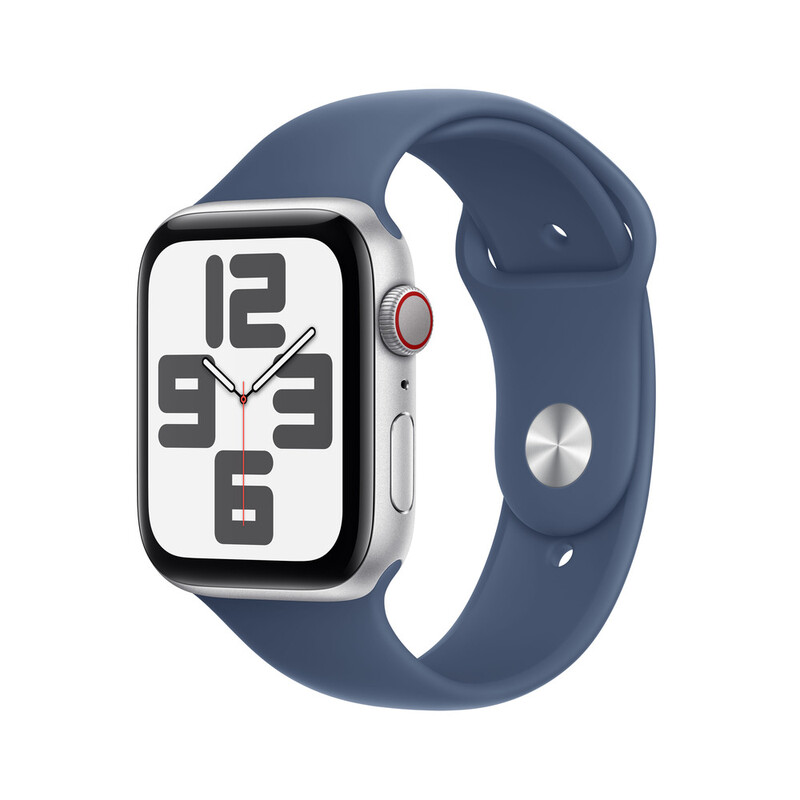 Apple Watch SE - GPS - 44mm - Silver Aluminium Case w/ Denim Sport Band (M/L)