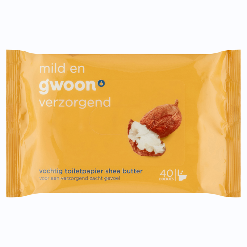 G'woon vochtig toiletpapier 40 vellen sheaboter