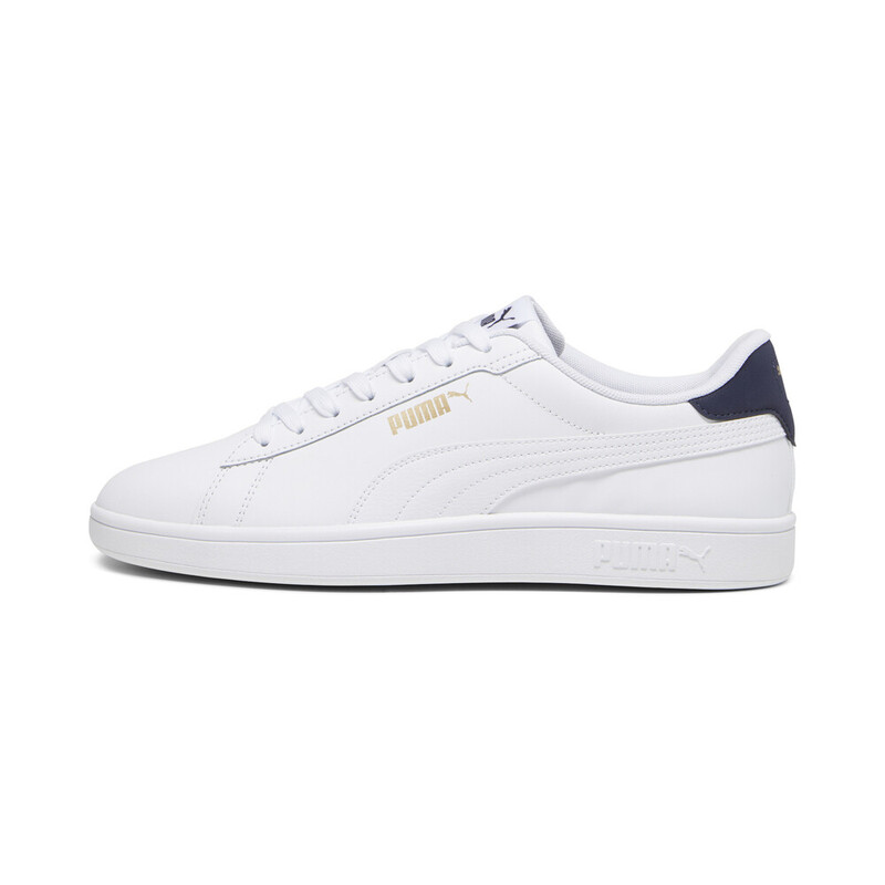 PUMA Heren Sneakers 13-Wit Navy Goud PUMA Smash 3.0 L Collectie 36