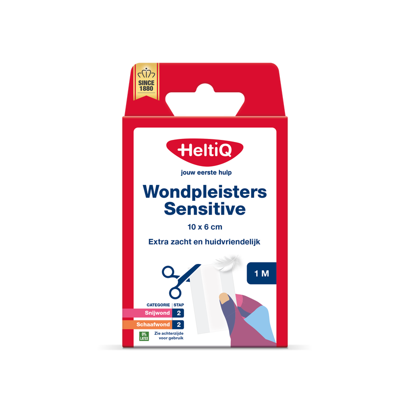 HeltiQ Sensitive Wondverband 10 x 6 cm - 10 Stuks