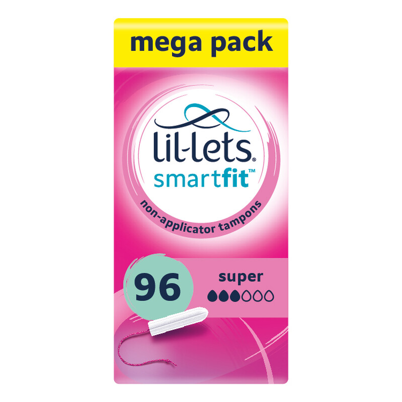 Lil-Lets Non-Applicator Tampons Super 6 X 16 Tampons