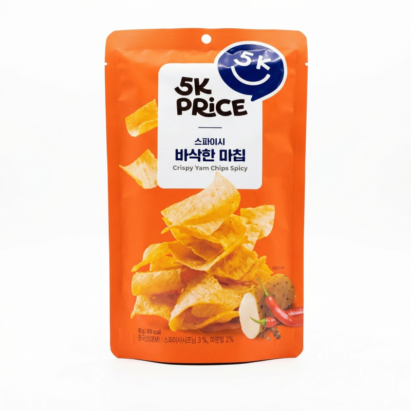 Huang Lao Wu Berg Yam Chips, Mala Pittige & Kruidige Smaak, 80 g