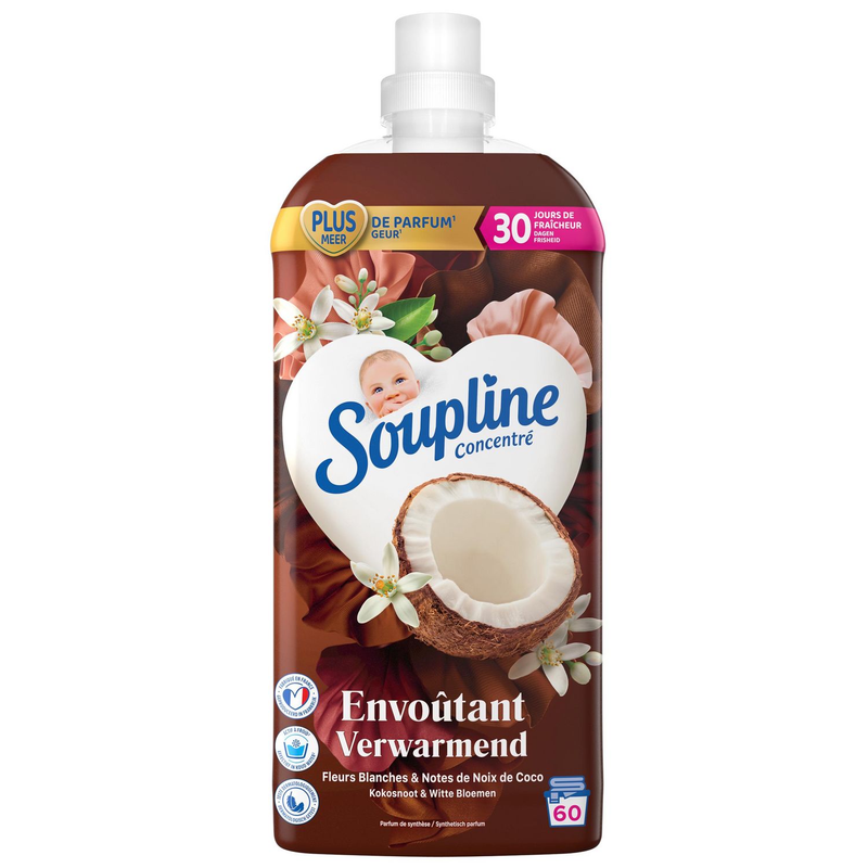 Adoucissant Concentré 3d Fleurs Blanches Et Noix De Coco Soupline Le Bidon De - vue 2