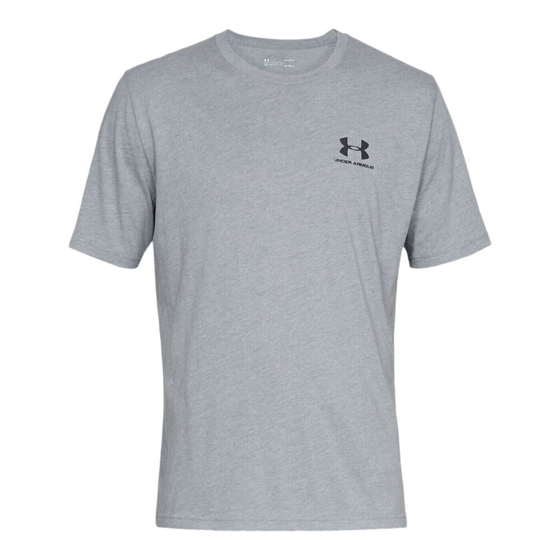 Men's Left Chest Logo Short Sleeve Steel Light Heather