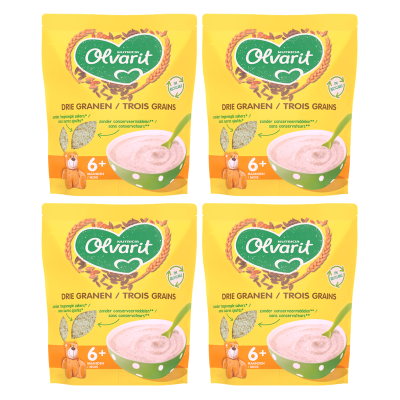 Olvarit 6+M Céréales aux trois céréales*4