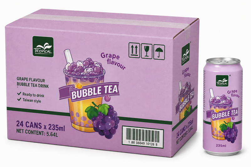 Tropical Bubble Tea Druif 235 ml × 24