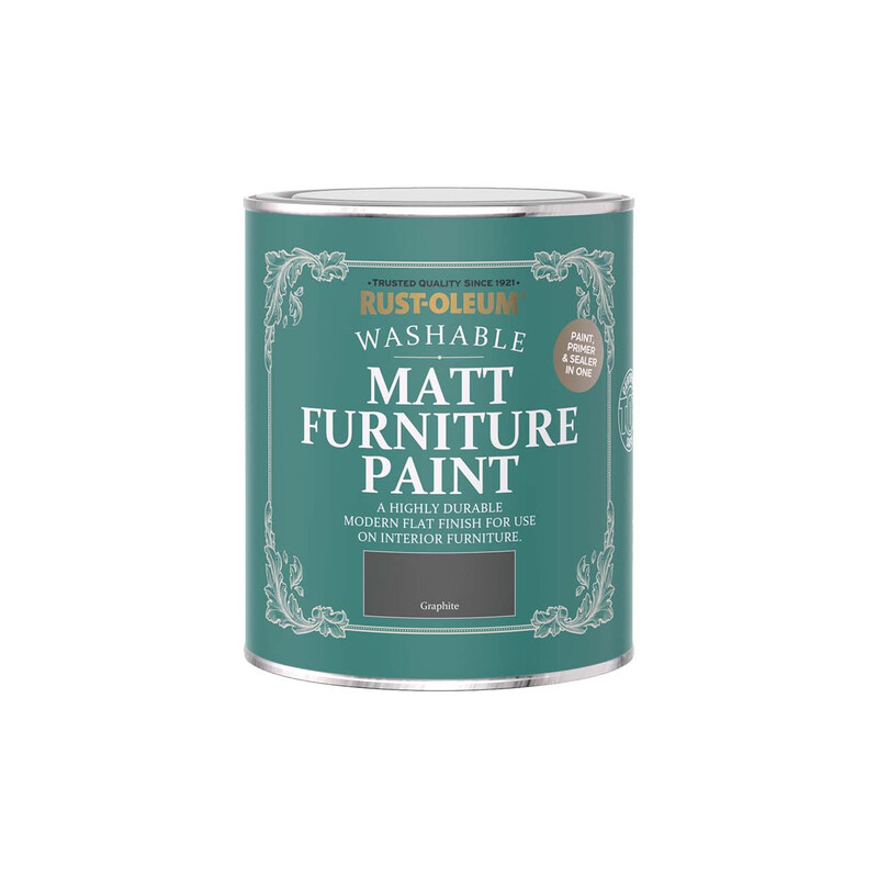 Rust-Oleum Matt Furniture Paint Graphite 750ml