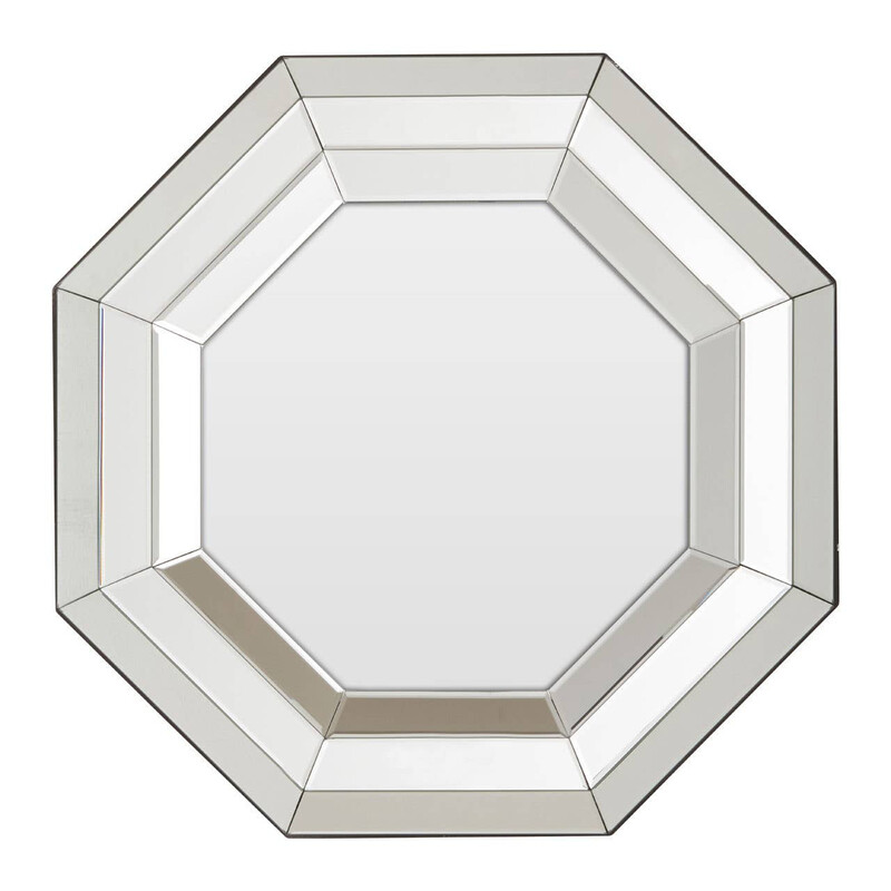 Interiors By Premier Black Wall Mirror Henley Bevelled Frame 48X65cm