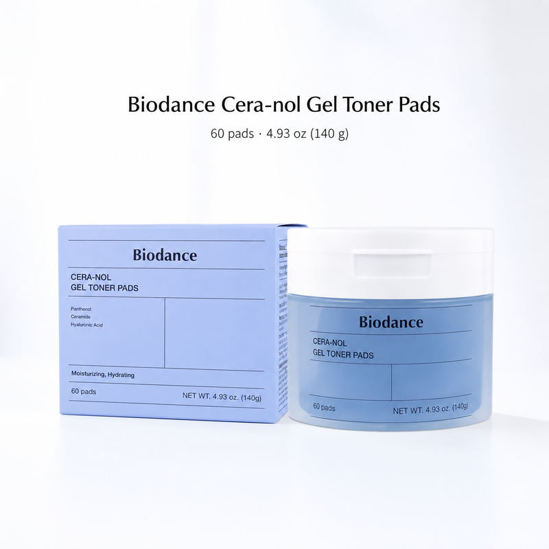 Biodance Cera-Nol Gel Toner Pads 60 Stück Mit Ceramiden & Hyaluronsäure – Koreanische Feuchtigkeitsspendende Pads Für Empfindliche Haut