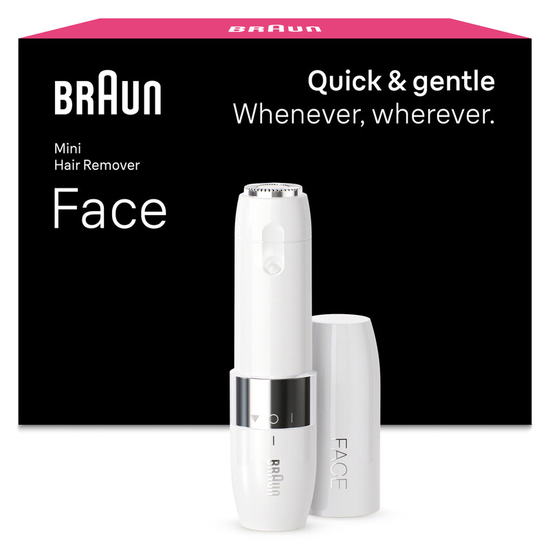 Braun Women's White Mini Facial Hair Remover, Fs1000, Includes Aa Battery