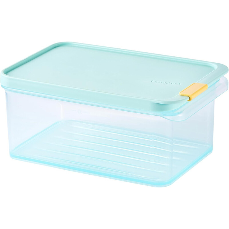 LocknLock Rechteckige Frischhaltedose 1,65 L – Blaue PP-Kunststoffbox mit luftdicht schließendem Deckel, auslaufsicher & stapelbar für Gefrierschrank, Mikrowelle (ohne Deckel) & spülmaschinenfest