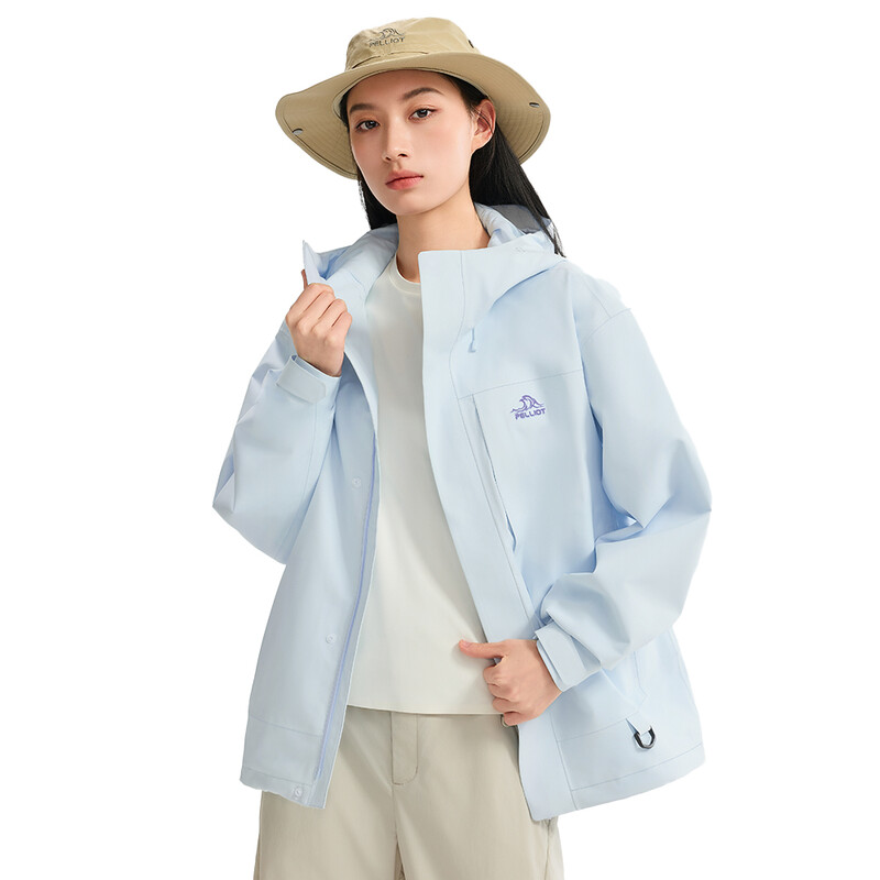 PELLIOT 3-in-1 Wander- und Kletterjacke Damen stilvolles lässiges Oberteil Damen Blau M