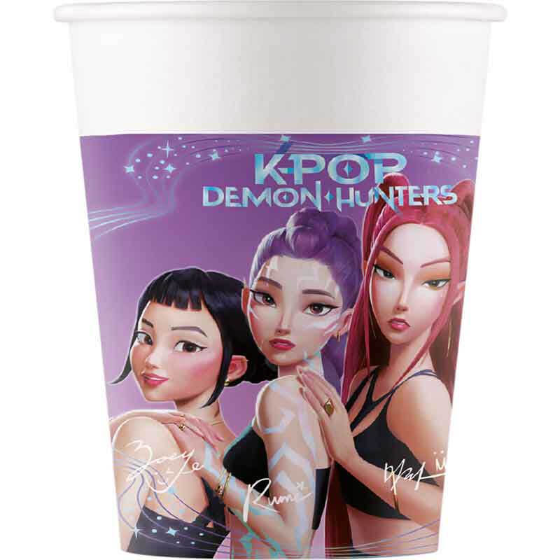 K-Pop Demon Hunters Paper Cups 200ml 8 Pack