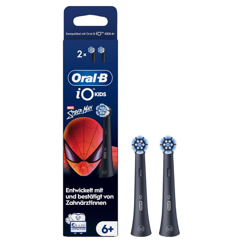 Oral-B iO Kids 6+ Marvel Spiderman Elektrische Zahnbürstenköpfe 2er-Pack