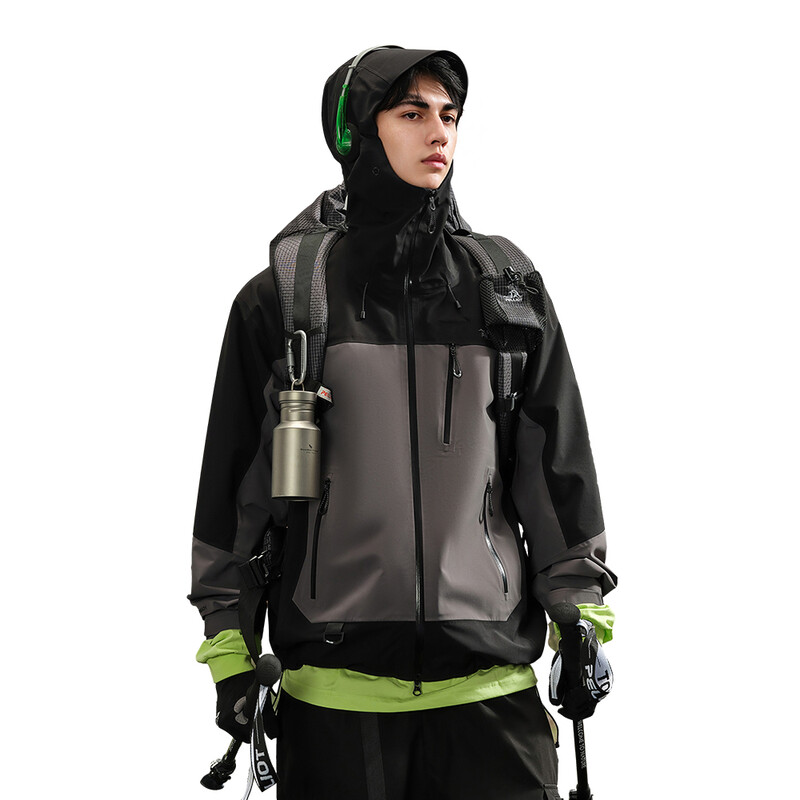 PELLIOT Hardshell-Jacke Schwarz L Unisex Camping-Reise Wasserdicht Langlebig
