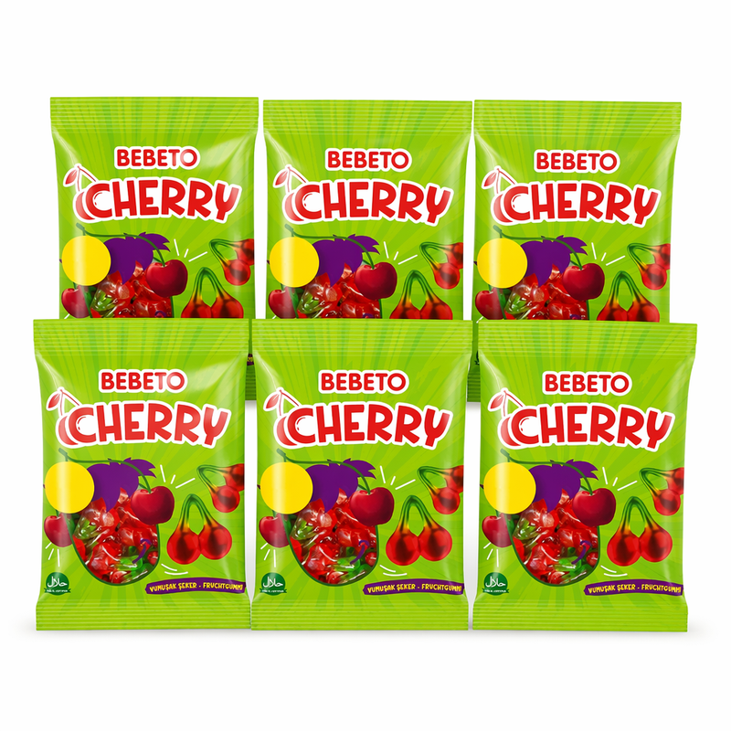 Bebeto J Cherry 80 g Turks x 6