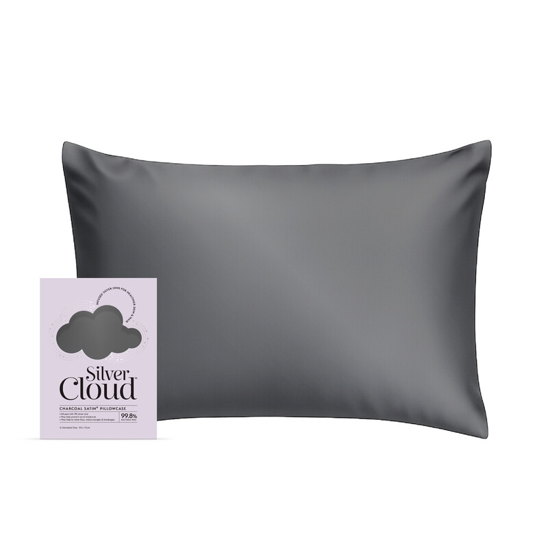 Satin Silver Ion Infused Pillowcase Charcoal