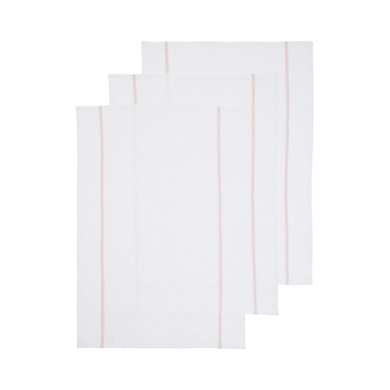 Tea Towels Doro Waffle White/Cream 3pcs