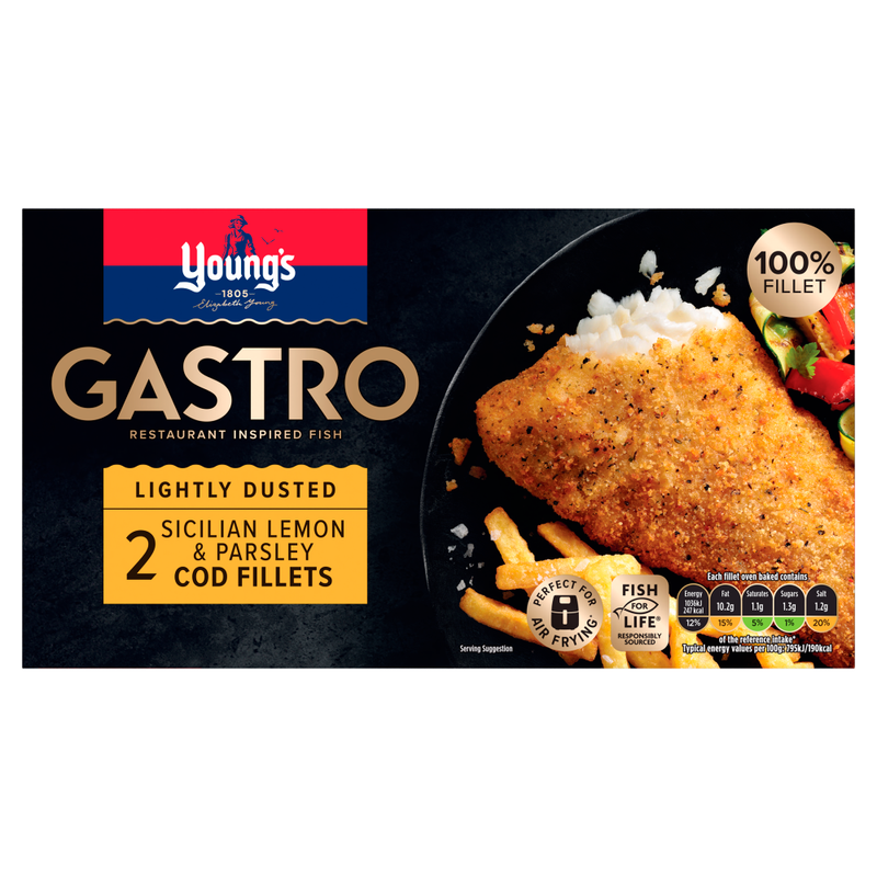 Gastro 2 Sicilian Lemon & Parsley Cod Fillets 270g