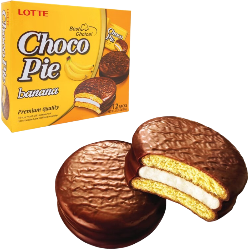 Lotte Chocopie Banaan 12 stuks 336g
