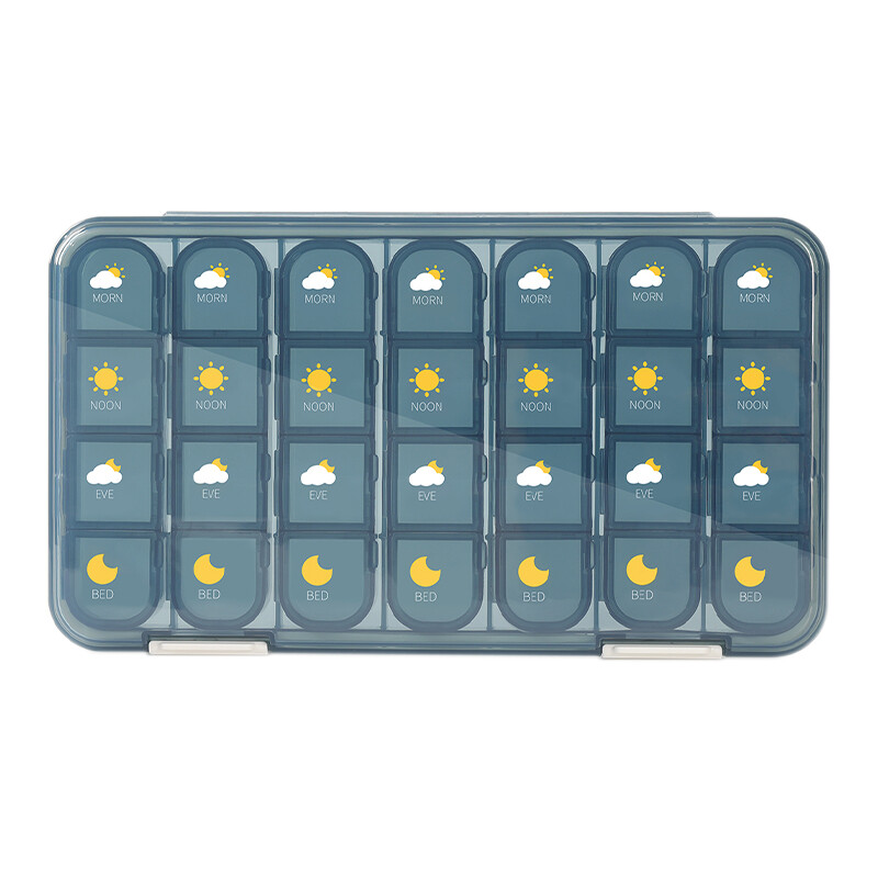 Portable Sealed Weekly Pill Organizer Large Capacity Pill Dispenser Pill Storage Box