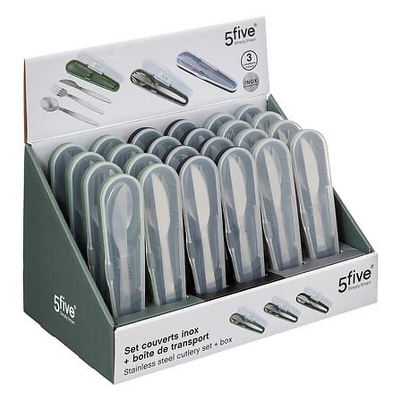 5five Besteckset aus Edelstahl mit PP-Etui, verschiedene Farben