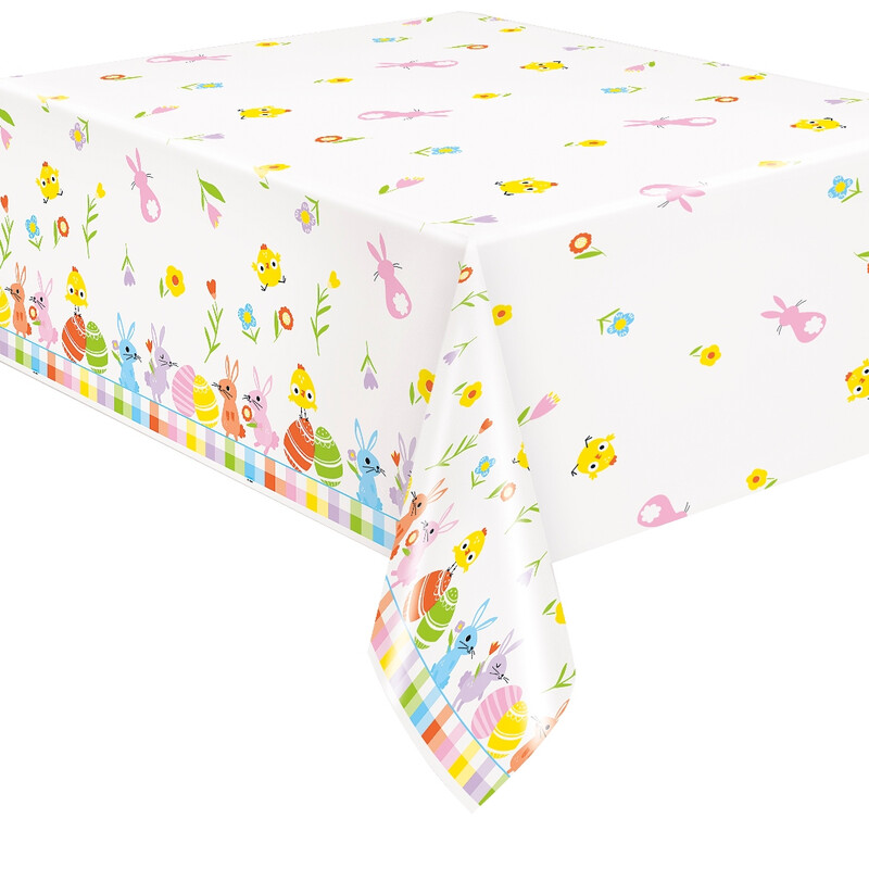 Unique Plastic Table Cover, Gingham, 1.37 x 2.13m