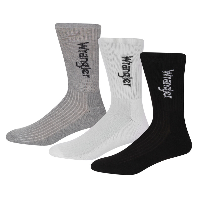 Wrangler sportsocken Rogers - zwart/grijs marleer/wit - 38-42