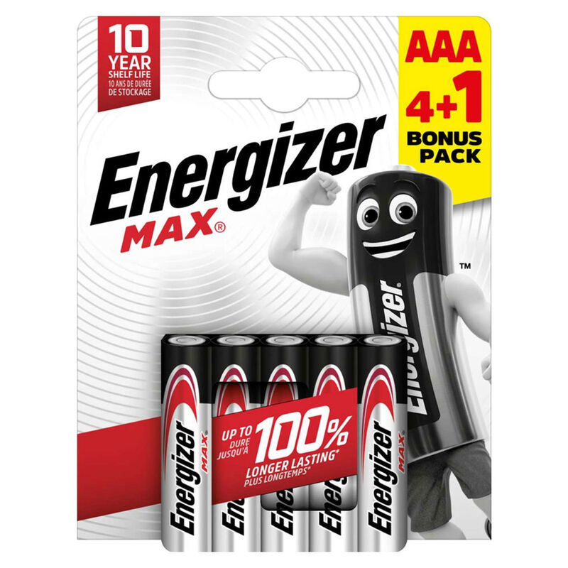 AAA Max Alkaline - Pack of 4+1