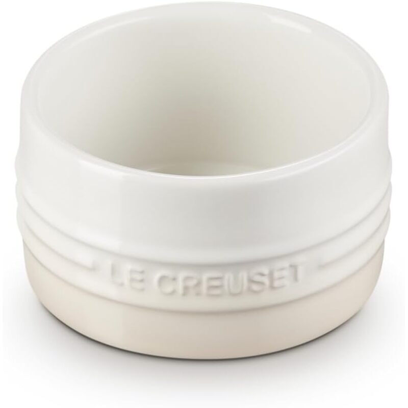 Le Creuset Steinzeug Ramekin mit geradem Rand, stapelbar, 200 ml, Meringue, 70403207160099