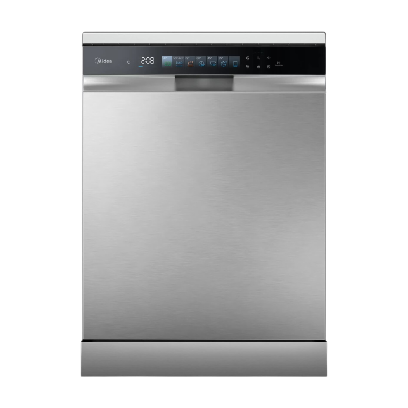 Midea MDWEF1433GSS-W vrijstaande vaatwasser van roestvrij staal