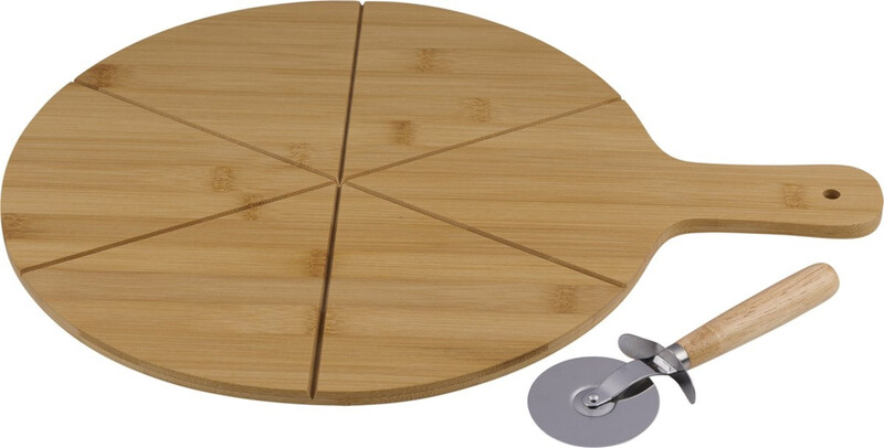 Alpina pizzabord Ø 34 cm met mes, 2-delig