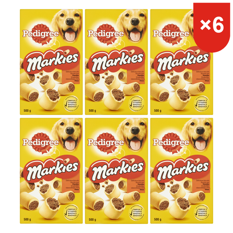 Pedigree Biscuits pour chiens Markies Saveur bœuf*6