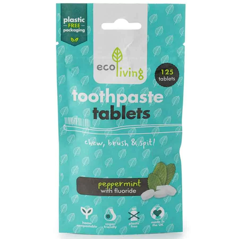 Ecoliving Toothpaste Tablets W Fluoride 125 Tablets