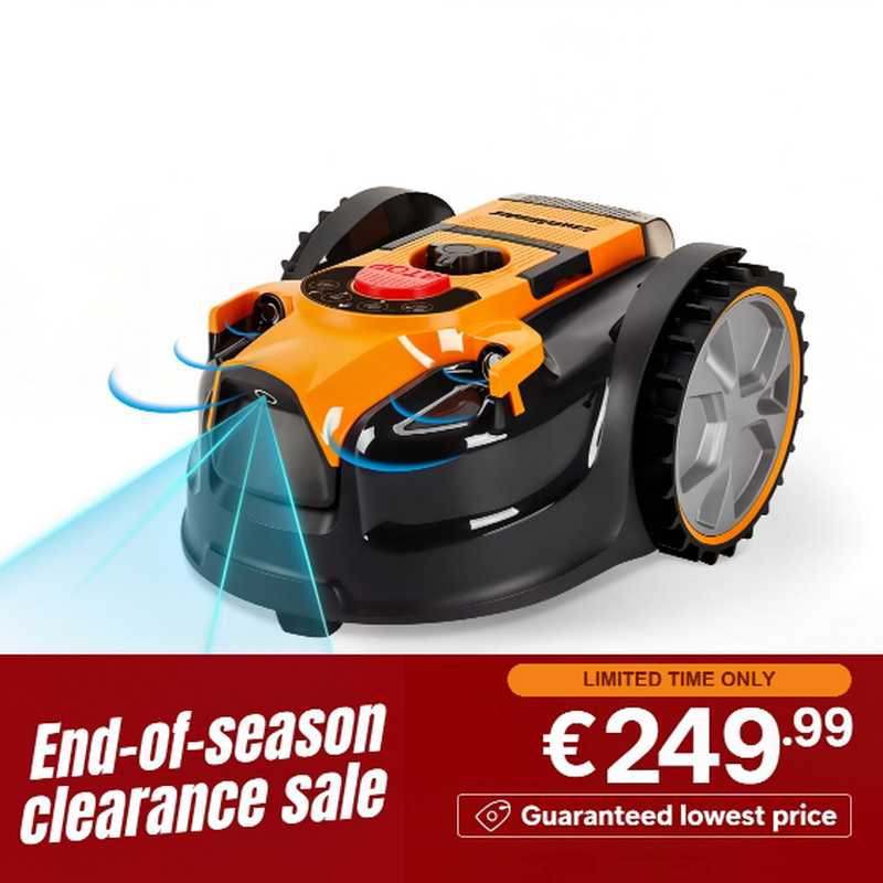[€249,99 SEULEMENT et livraison gratuite] LawnMaster VBRM16-03 OcuMow Robot tondeuse sans fil jusqu'à 150 m² sans câble évitement d'obstacles