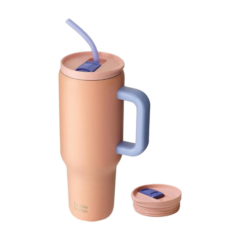 40 oz Tumbler with Handle and Straw，Stainless Steel Vacuum Travel Mug，Car Cup with St