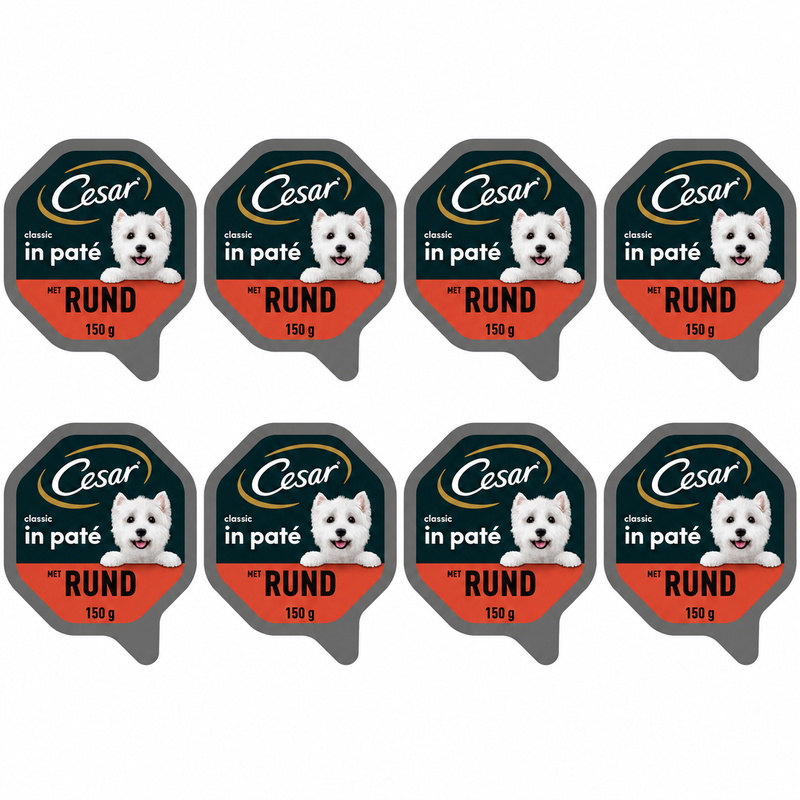 Cesar Alu Classic Nat Hondenvoer Rundvlees 8x150 g