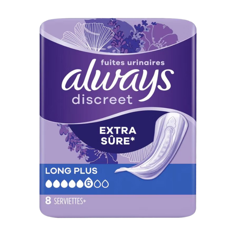 Always Discreet incontinentieverband Long Plus 8 stuks