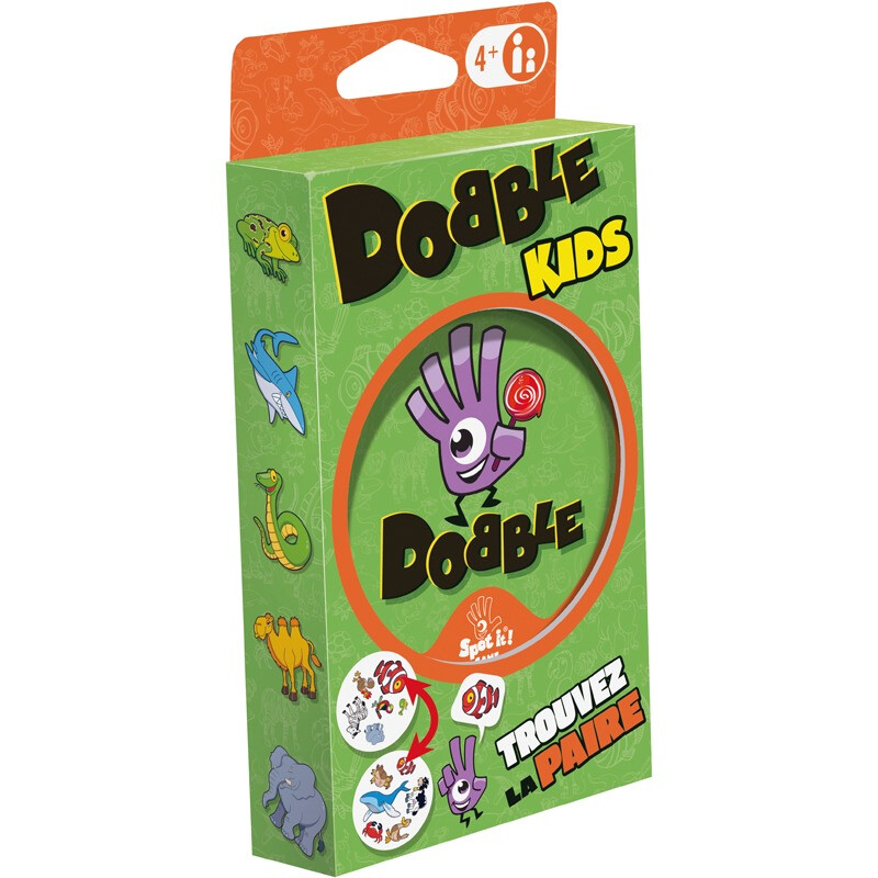 Asmodee Dobble Kids Jeu de Cartes Observation Vitesse 4+ Ans