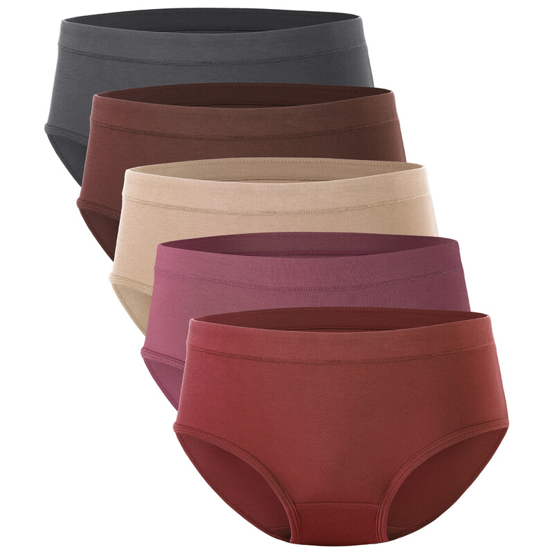 Womens Briefs Underwear Pants Soft Knickers with Mid Waist XXL (5 Pack)