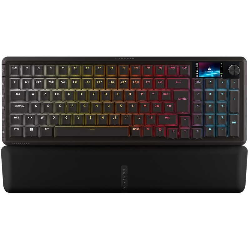 Clavier Corsair Vanguard 96 – Sans Fil, Mécanique AZERTY, Écran LCD - vue 5
