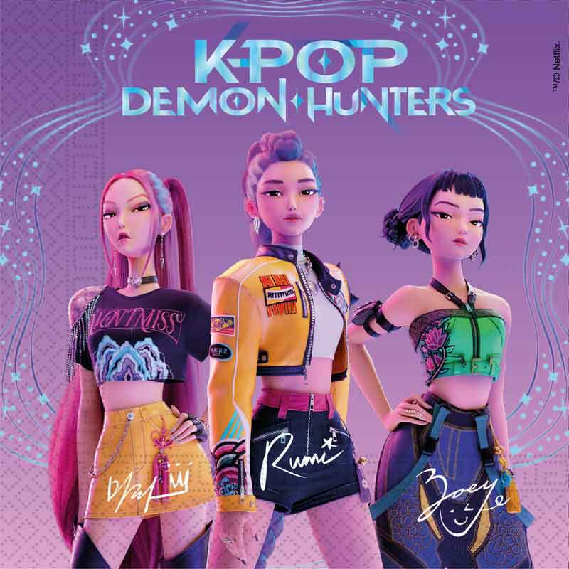 K-Pop Demon Hunters Paper Napkins 20 Pack