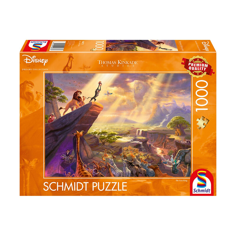 Schmidt® Spiele 59673 Erwachsenenpuzzle Thomas Kinkade Studios Disney, König der Löwen 1000 Teile ab 12 Jahre