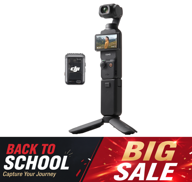 DJI Osmo Pocket 3 Creator Combo, Vlogging Camera with 1'' CMOS & 4K/120fps Video, 3-Axis Stabilization, Face/Object Tracking, Fast Focusing, Mic Included for Clear Sound, Small Camera for Photography