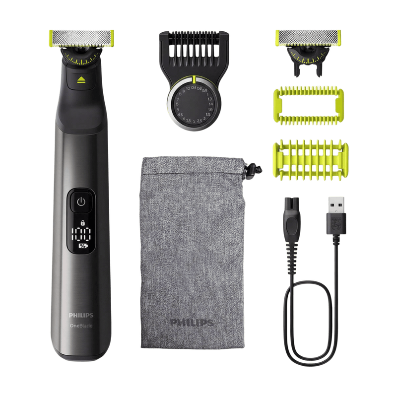 Philips QP6552/15 OneBlade multi-purpose trimmer - gezicht en lichaam - 8 accessoires - draadloos