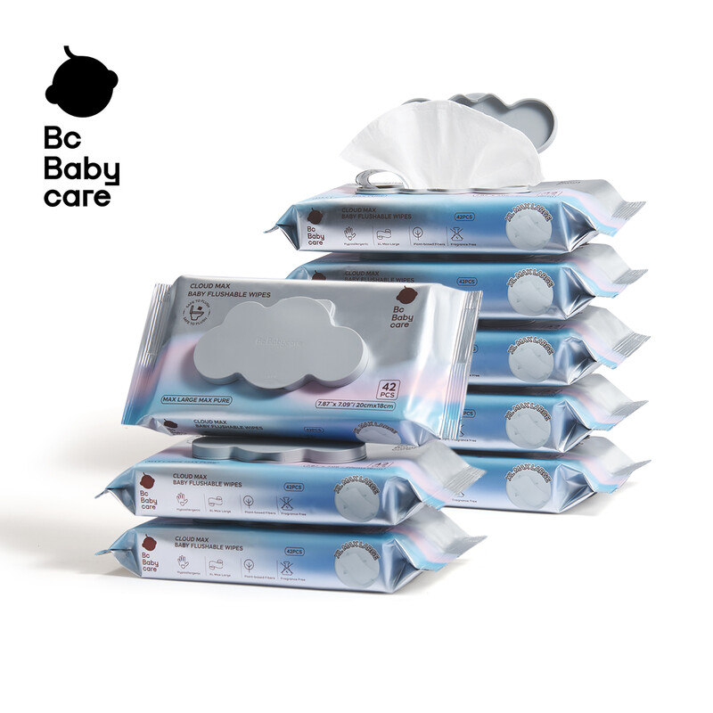 Flushable Wipe 8 Packs × 42 Pieces