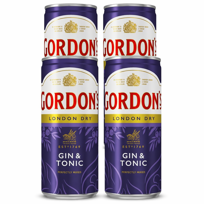 Gordon's Gin & Tonic – 4 x 250 ml